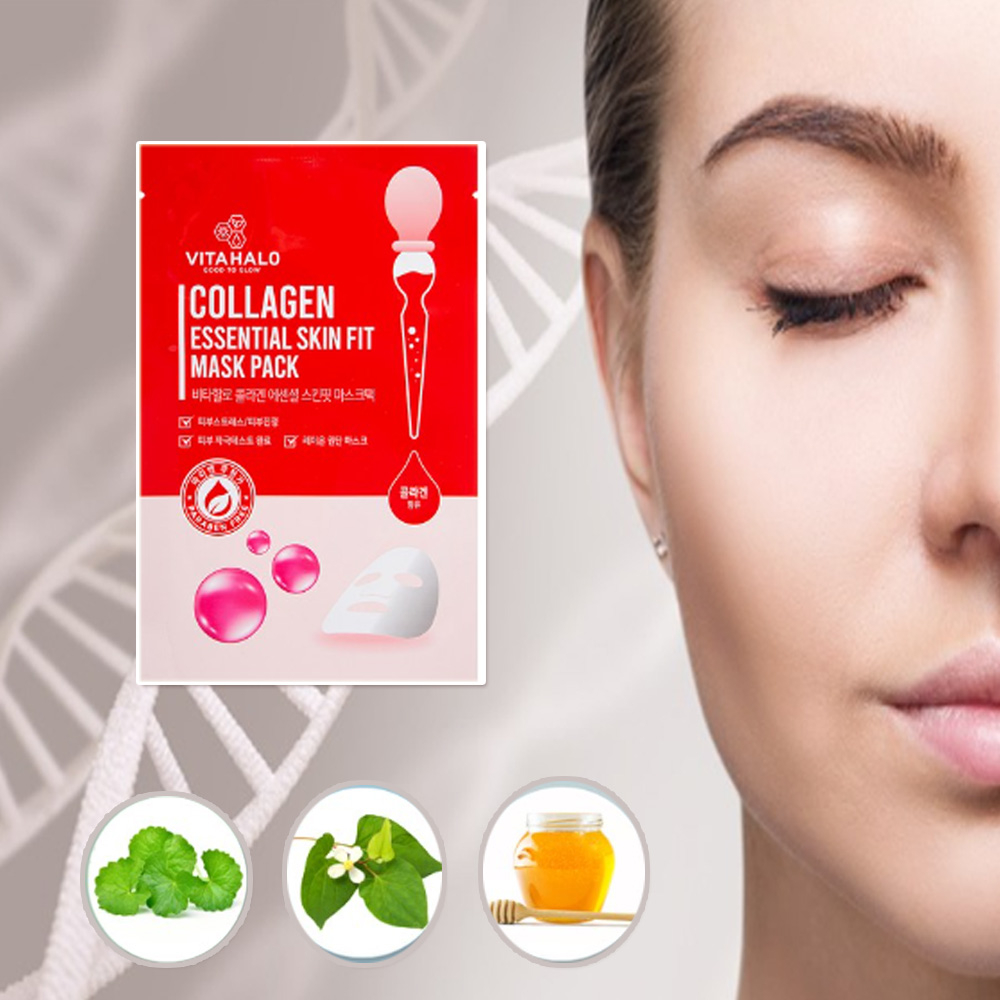 Vitahalo Mặt Nạ Cần Thiết collagen Chăm Sóc Da Phù Hợp Một Ngày