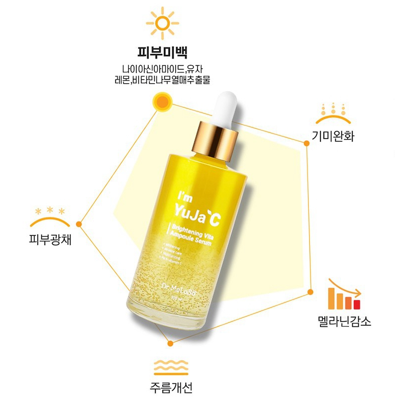 Serum Dr.meloso Yuja C vitamin C dưỡng sáng da vita ampoule 100ml