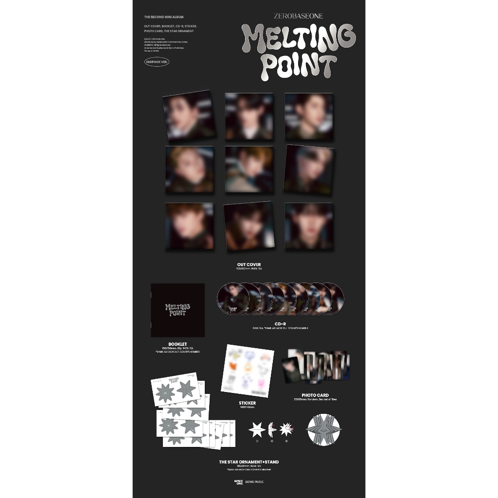 ZEROBASEONE - MELTING POINT 2ND MINI ALBUM DIGIPACK VER.
