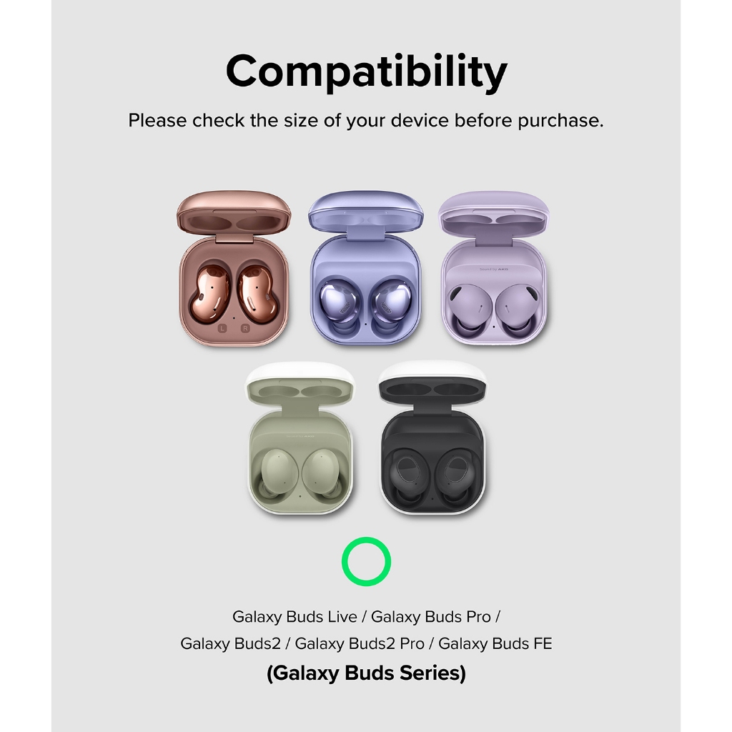 Ringke Cứng Trong Suốt Cho Galaxy Buds FE 2 Pro Buds 2 Buds Pro Buds Live