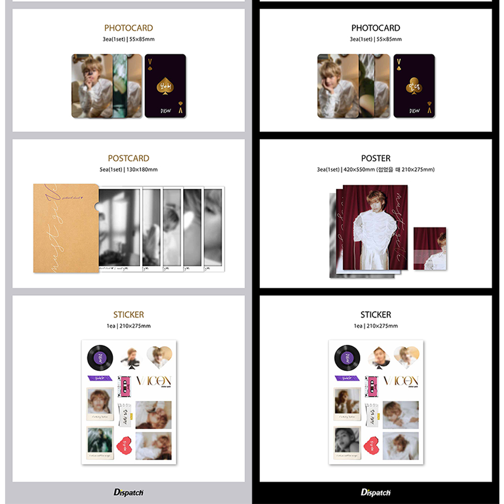 Sản phẩm lưu ảnh Hybe Labels Bts V Dicon Issue N 16 V Vicon