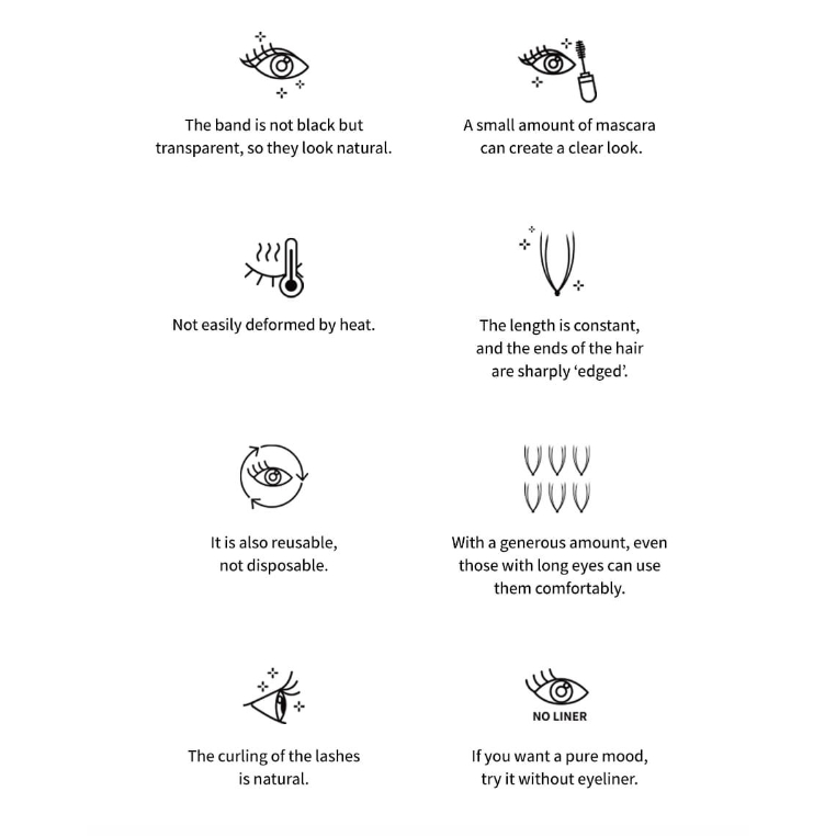 False Eyelashes Hộp Mi Giả 8,9,10,11,12mm  Keo Dán Lông Mi / Lông Mi Giả