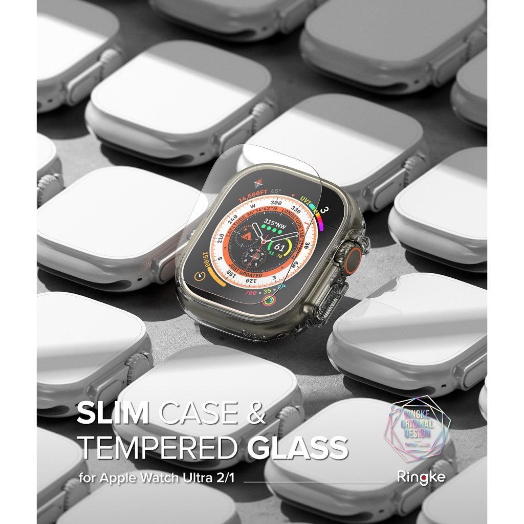 Ốp mặt đồng hồ RINGKE siêu nhẹ chống trầy xước thích hợp cho Apple Watch Ultra 2 Ultra