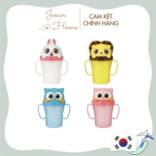 Bình/Cốc Tập Hút Chống Tràn Hàn Quốc Có Ống Hút Cho Bé Edison 200ml | Edison Friends