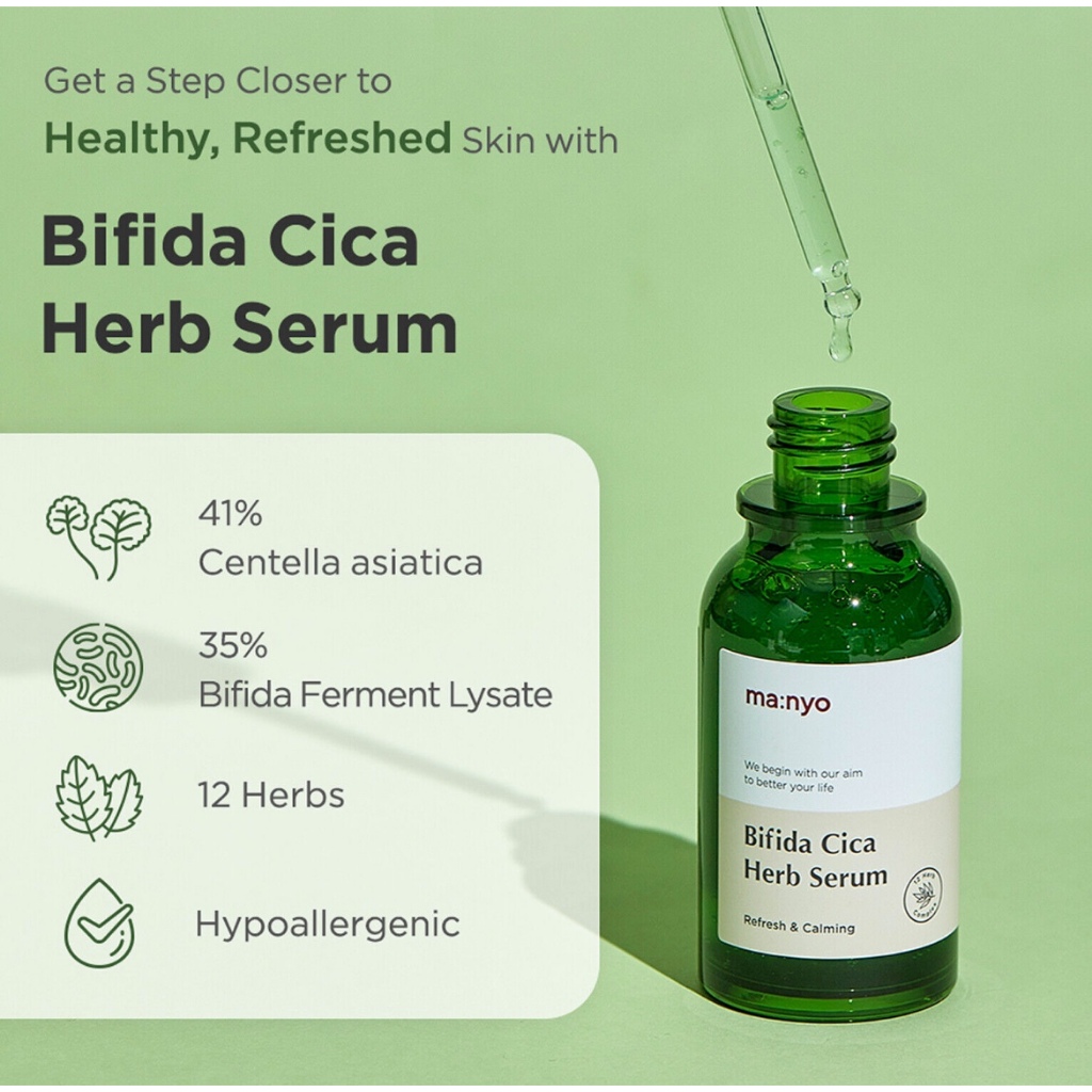Tinh Chất Dưỡng Da Thảo Dược Manyo Bifida Cica Herb Serum 50ml