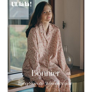 [MALL CHÍNH HÃNG] (25110WPLLN) ULLALA PAJAMAS Bonnier Set bộ đồ ngủ mặc nhà nữ hoa nhí tay dài Free