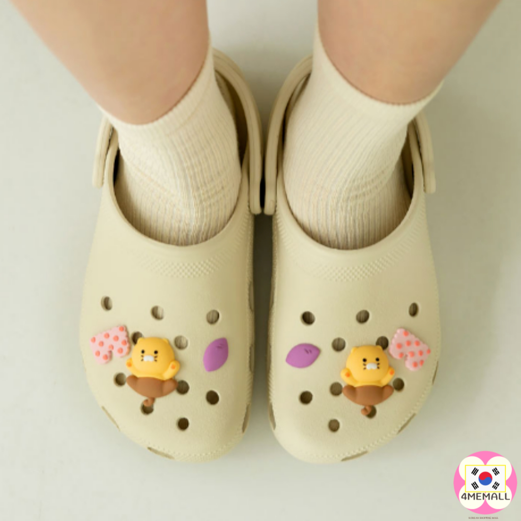 Kakao set 3 Phụ Kiện Trang Trí Giày Bằng Silicon Quyến Rũ ryan choonsik apeach