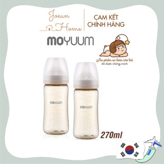 [Hàng chính hãng] Bình sữa MOYUUM chính hãng 270ml cho bé 2-5 tháng kèm núm ti silicon