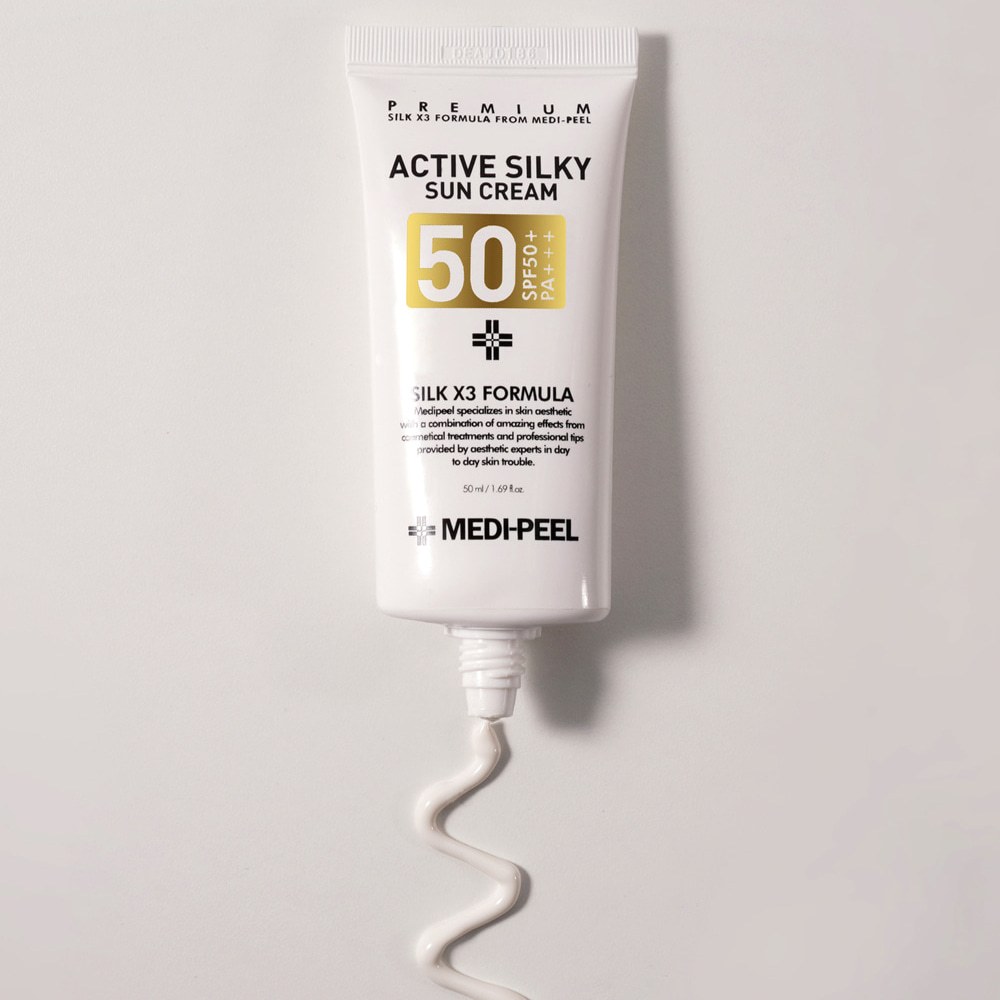 Kem chống nắng làm trắng, chống nhăn Medi Peel ACTIVE SILKY SUN CREAM 50ml