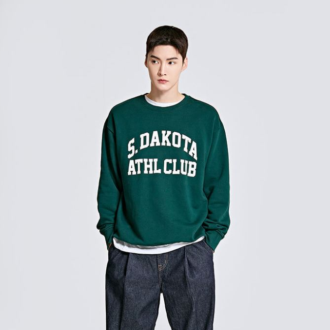 Áo sweater SPAO họa tiết Campus order chính hãng Hàn Quốc
