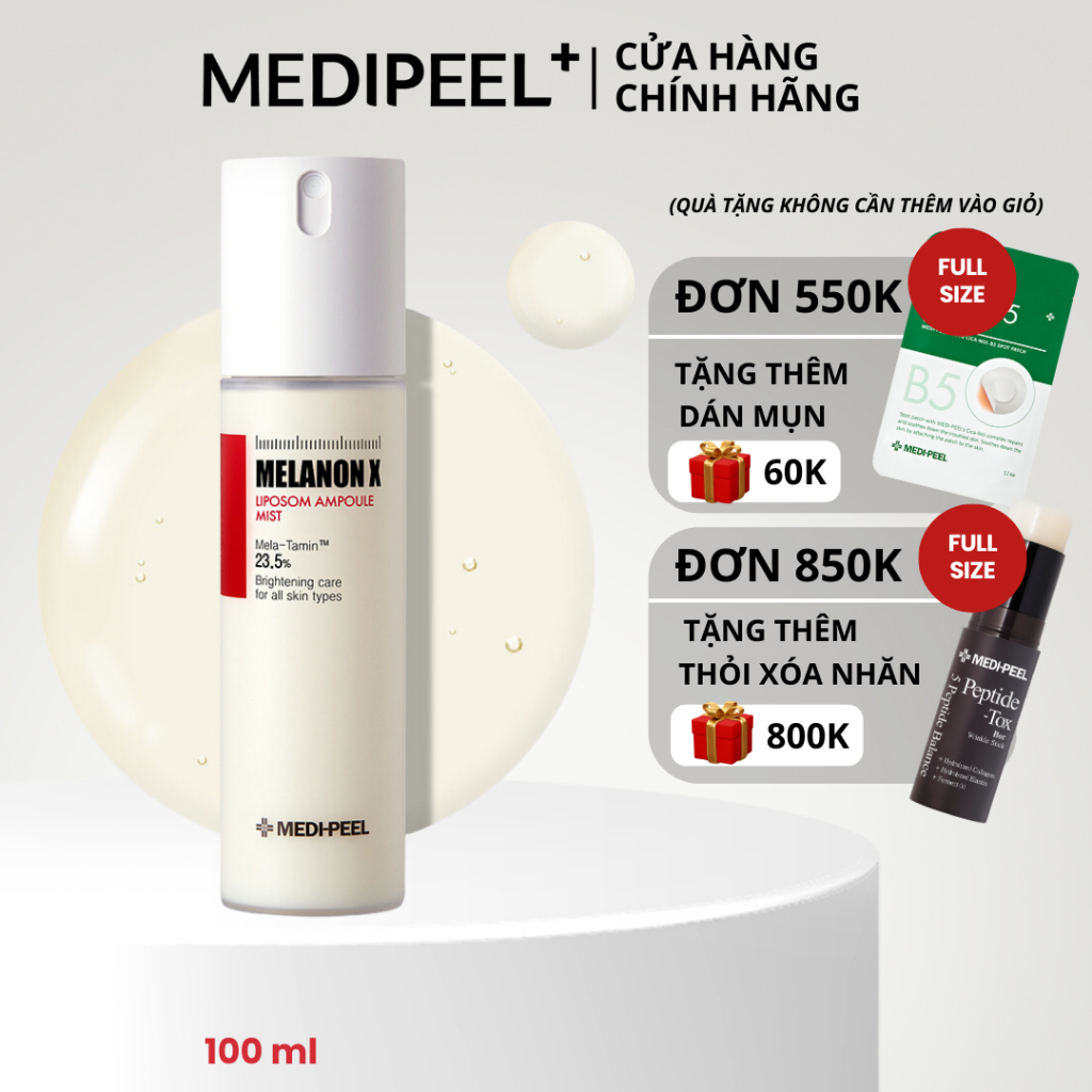 Xịt khoáng MEDIPEEL X LIPOSOME AMPOULE MIST chuyên dụng 100ml