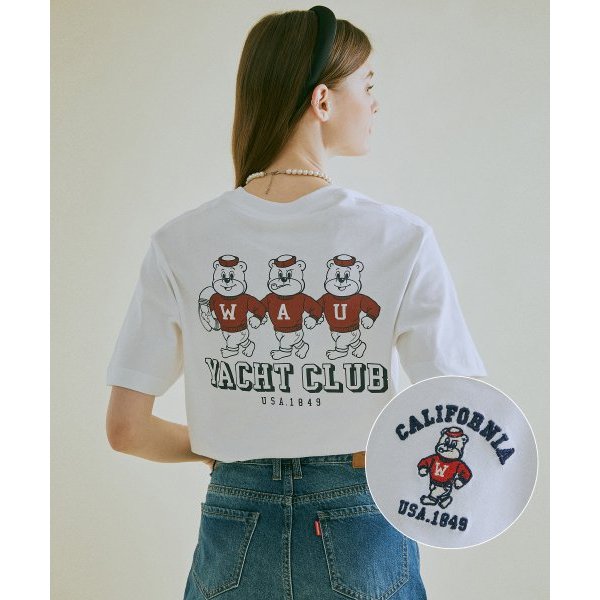 Áo thun WHOAU in chữ USA 1849 WHRAC2505U