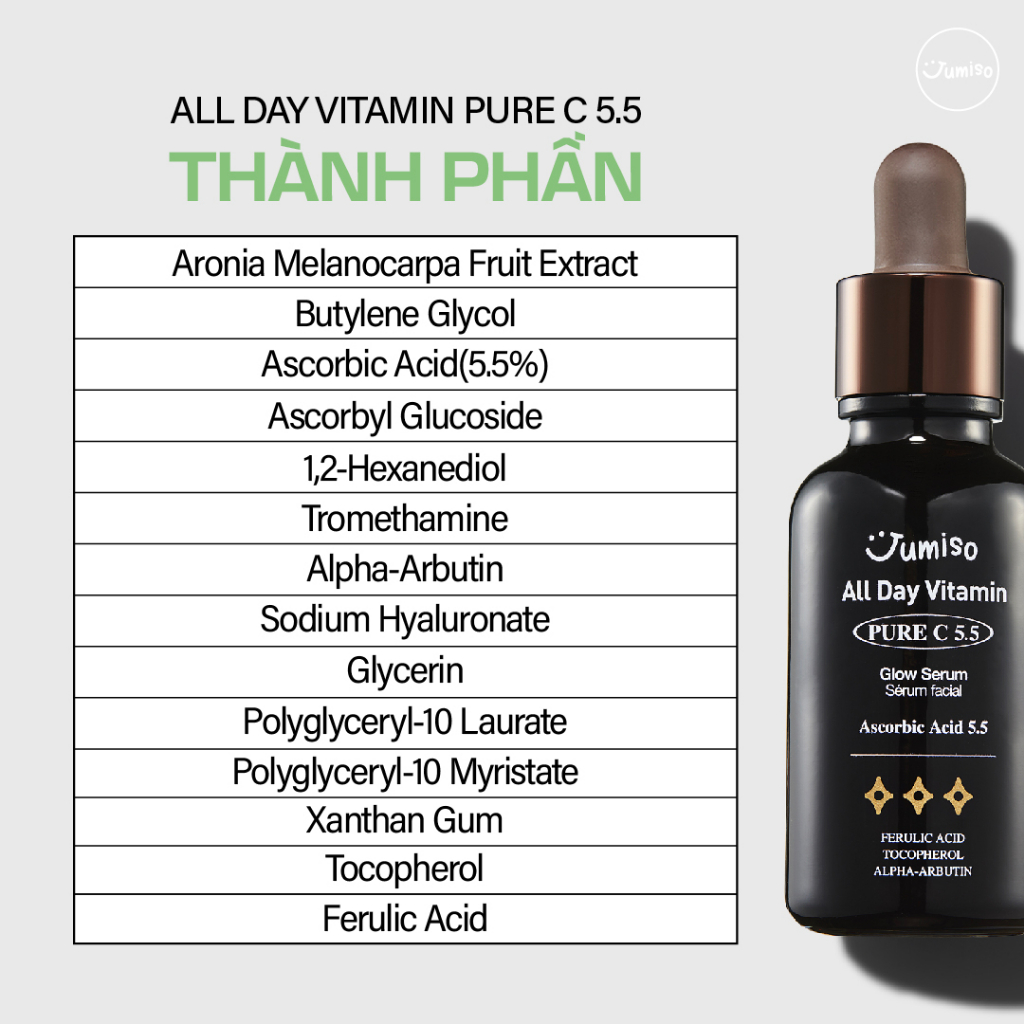 Serum làm mờ thâm Jumiso All Day Vitamin Pure C 5.5 30ml