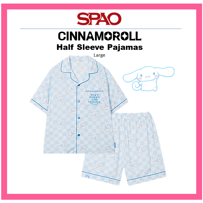 [spao] Bộ Đồ Ngủ Nửa Tay cinnamoroll Lớn