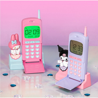 Sanrio đồng hồ báo thức điện tử để bàn có đèn led phong cách retro