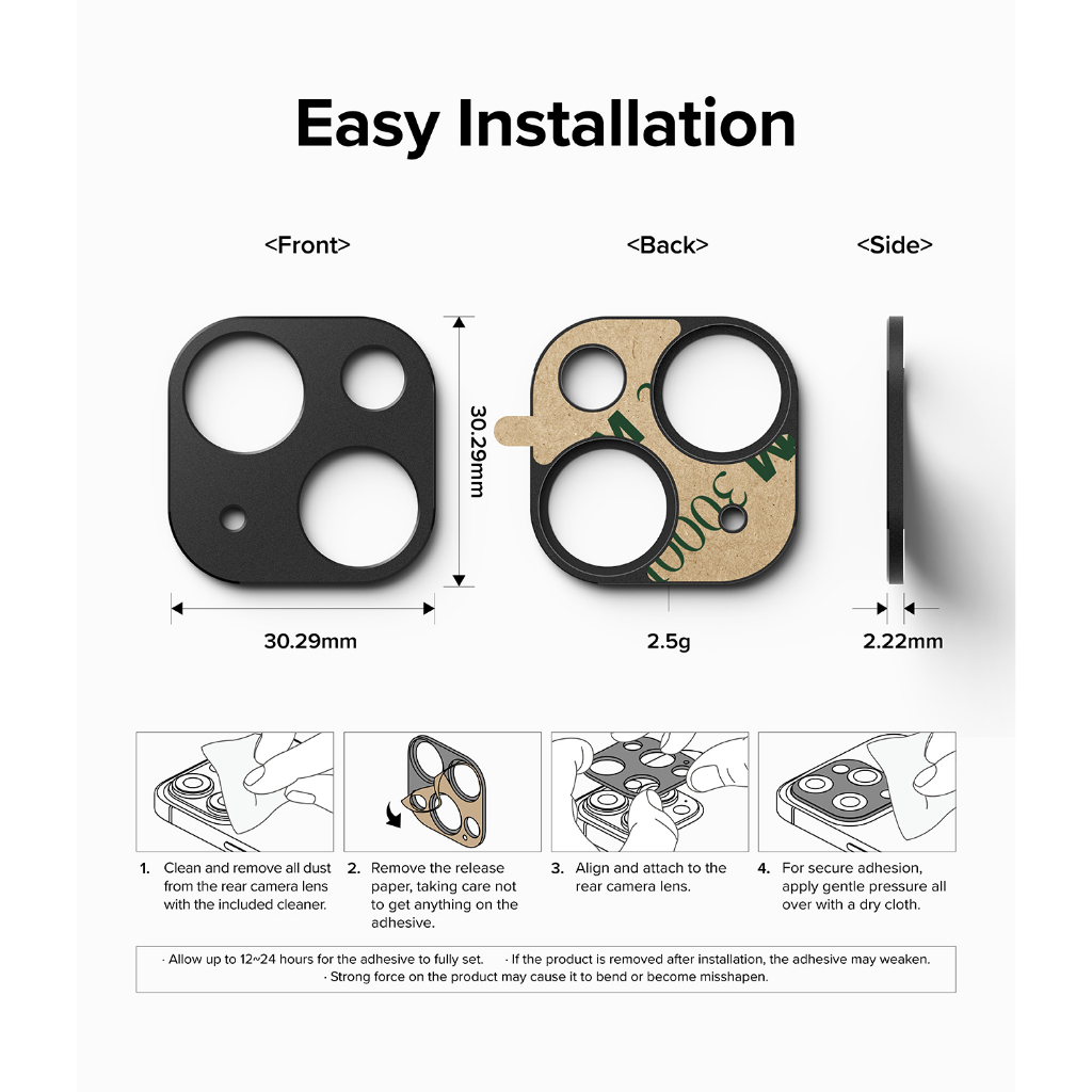 Ringke Khung Nhôm Bảo Vệ camera Cho iPhone 15 Plus 15