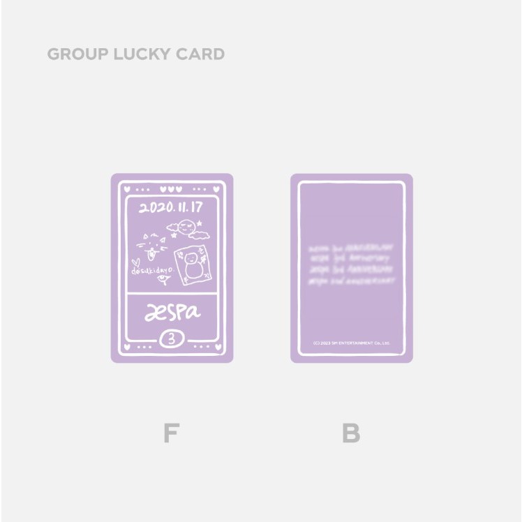 Aespa 3rd Anniversary Lucky Card Set