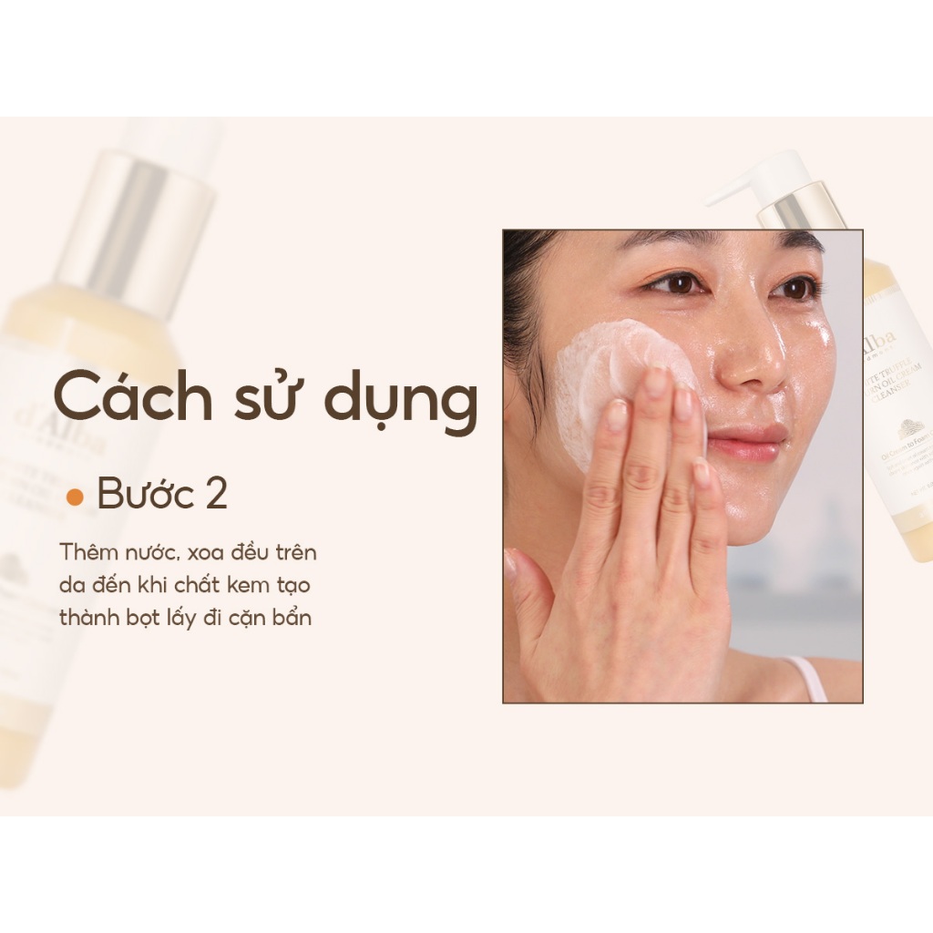 [d'Alba Official] Dầu rửa mặt tạo bọt size du lịch 65ml