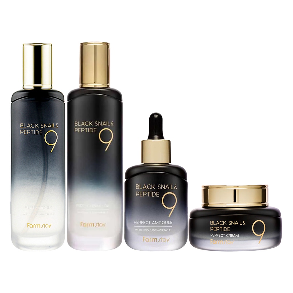 farmstay dòng sản phẩm chăm sóc da ốc sên đen peptide 9