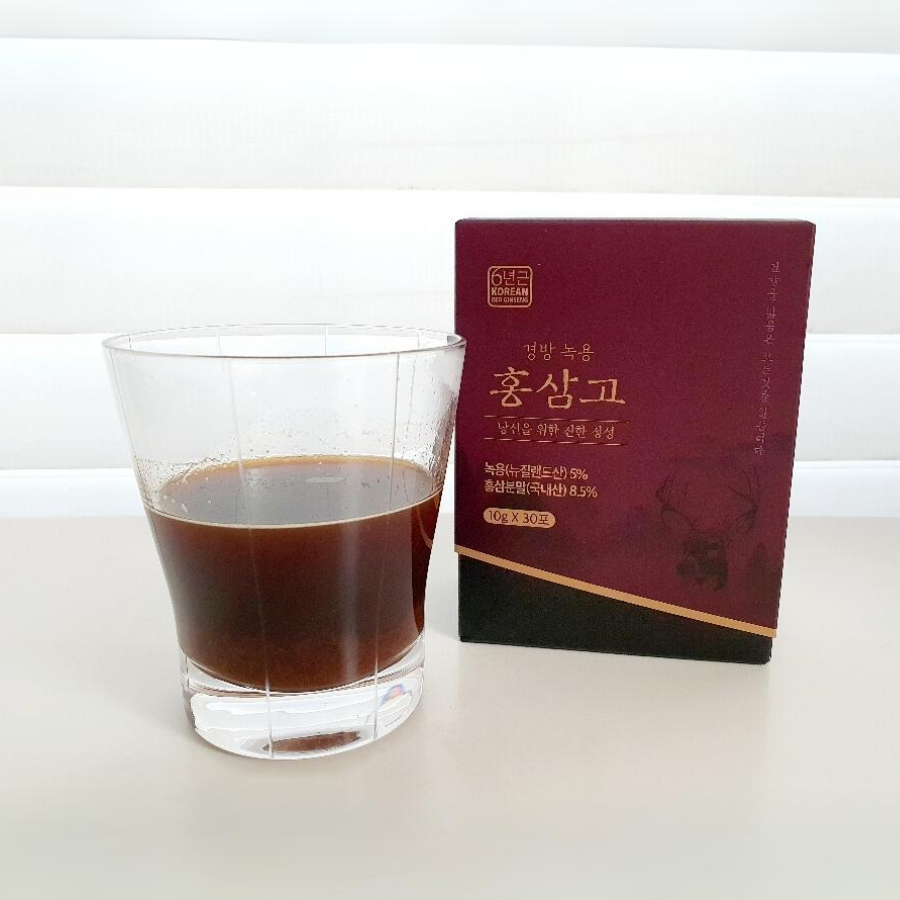 Hộp cao hồng sâm nhung hươu Kyungbang 10g x 30 gói + túi quà tặng