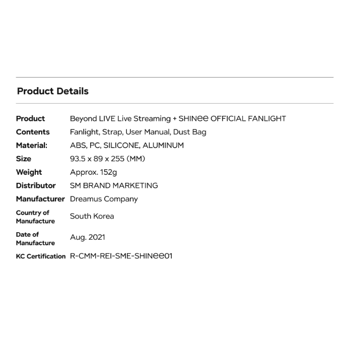 SHINEE - OFFICIAL FANLIGHT