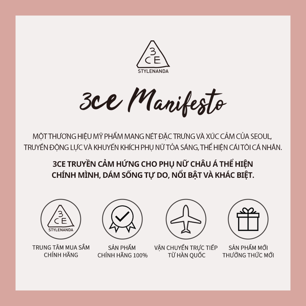 Son tint 3ce 4g Trang Điểm Đa Năng  3CE Cloud Lip Tint 4g | Official Store Lip Make up Cosmetic