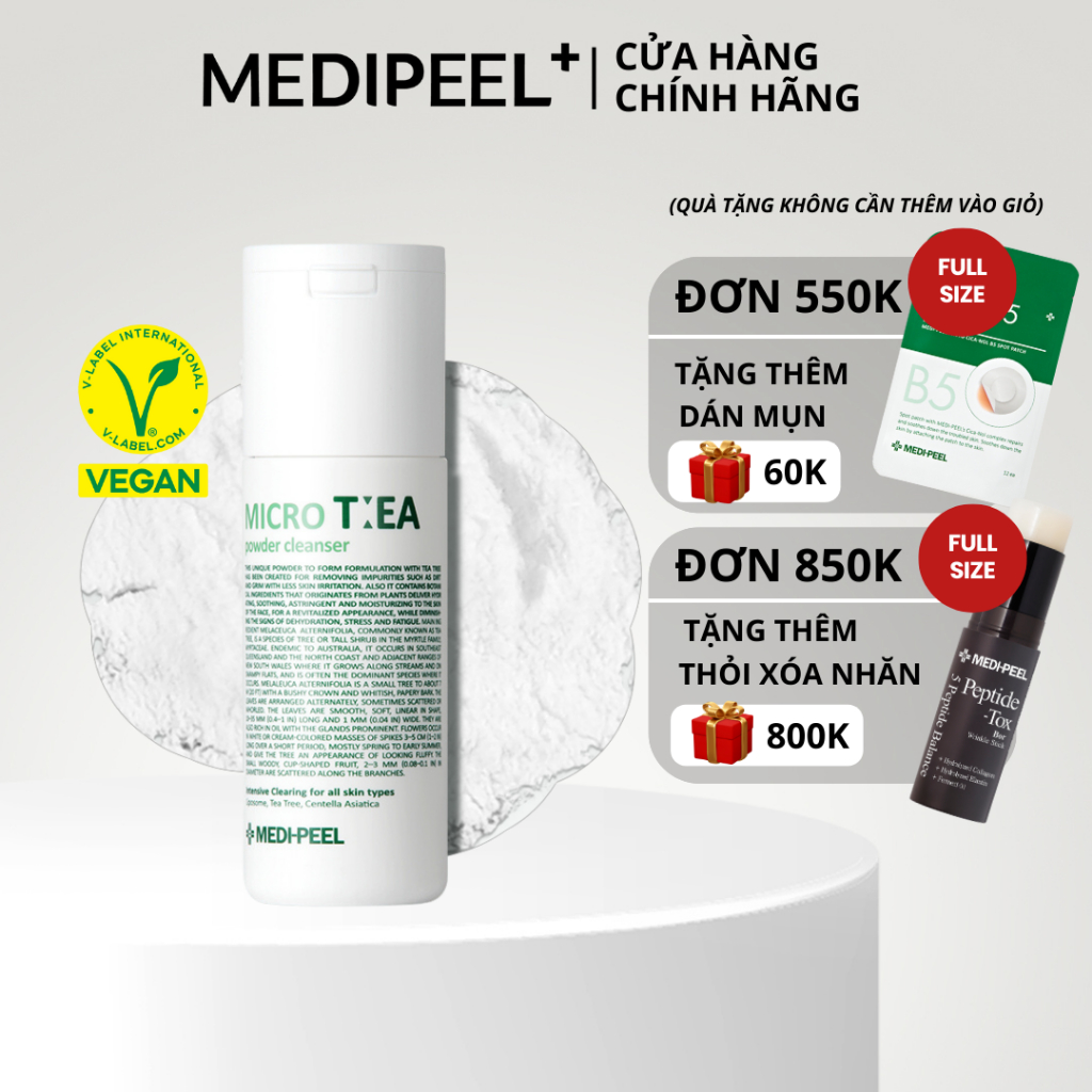 Sữa rửa mặt MEDIPEEL chiết xuất bột trà siêu mịn 70G