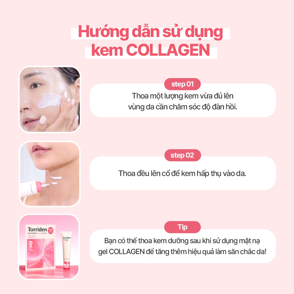 Kem săn chắc da TORRIDEN Cellmazing 5D Collagen 60ml se khít lỗ chân lông chăm sóc đàn hồi chống nếp nhăn