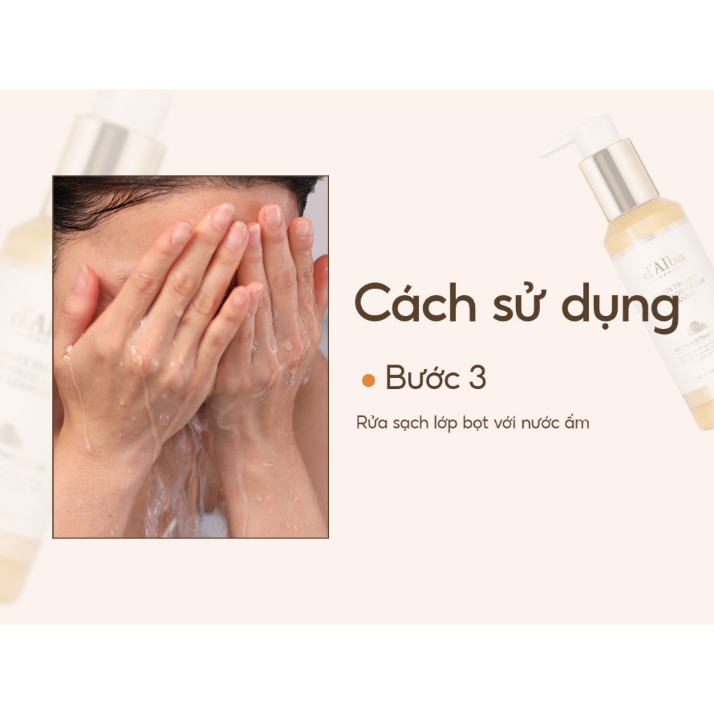 [d'Alba Official] Dầu rửa mặt tạo bọt size du lịch 65ml