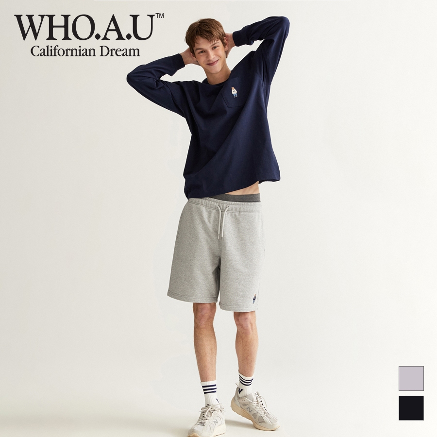 Quần short nam WHO.A.U WHTMD2337U họa tiết hình Steve chất liệu thoải mái an toàn