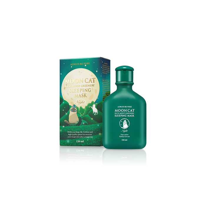 Always be pure mooncat rich moist greenery sleeping mask 50ml,150ml