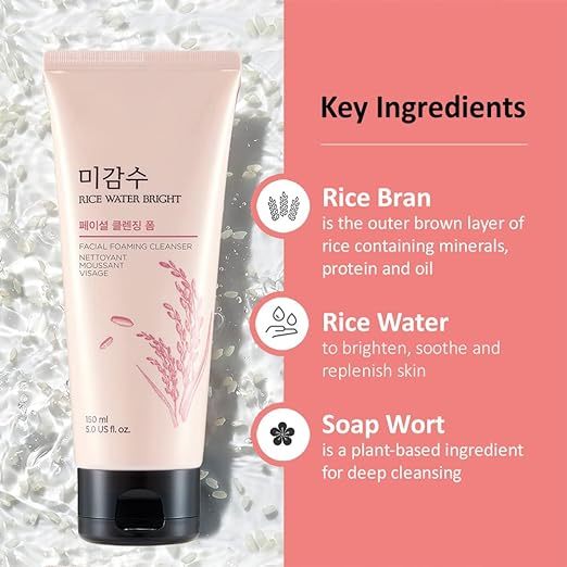 Sữa Rửa Mặt Làm Sáng Da THE FACE SHOP Rice Water Bright Facial Foaming Cleanser 150ml