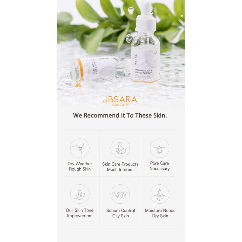 JBSARA Niacinamide 20% + Arbutin 1% Serum 30ml