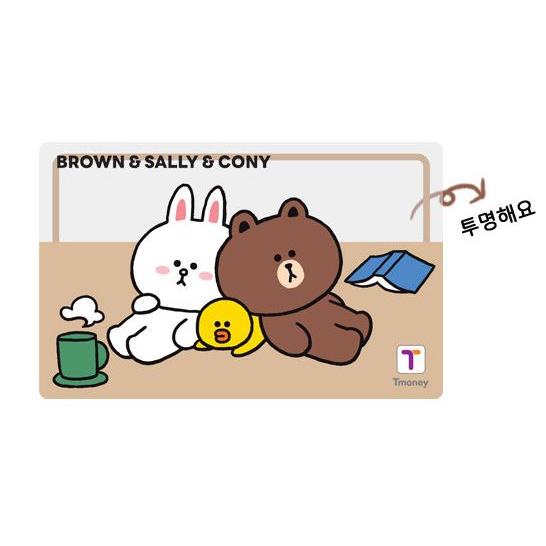T-money line friends Thẻ Vận Chuyển Hàn Quốc cony sally choco