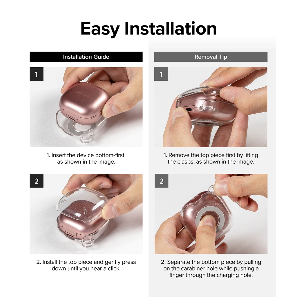 Ringke Siêu Mỏng Cho Galaxy Buds FE 2 Pro Buds 2 Buds Pro Buds Live