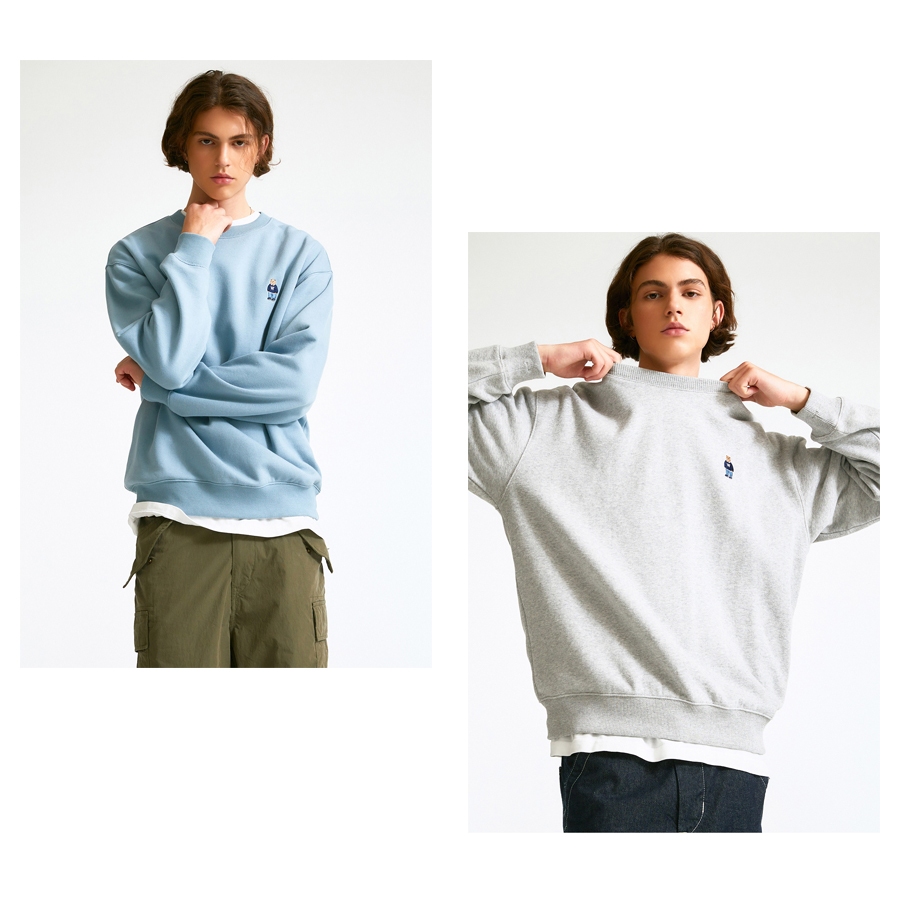 Áo Sweatshirt WHO.A.U WHMWD4T01U Steve Embroidery Sweatshirt (Fleece-lined)