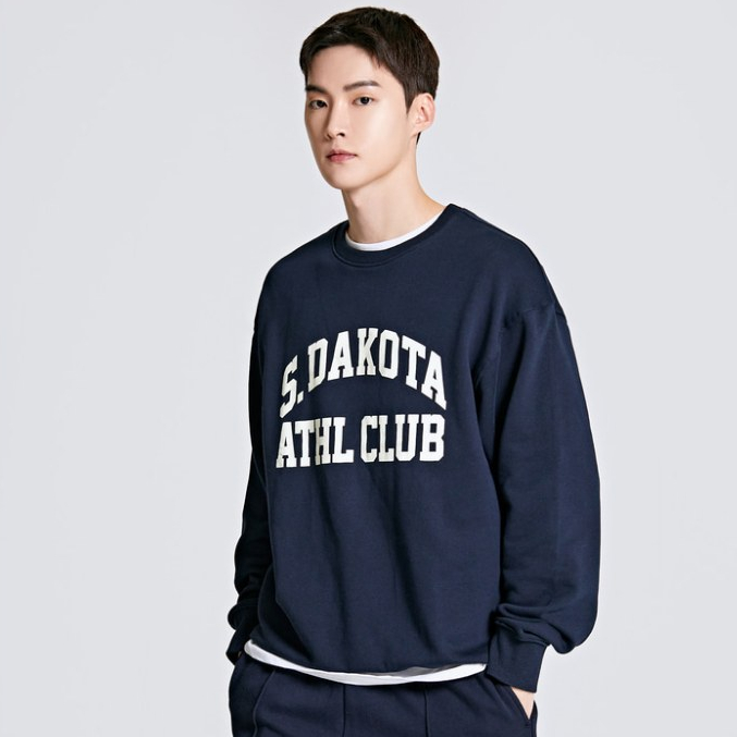 Áo sweater SPAO họa tiết Campus order chính hãng Hàn Quốc