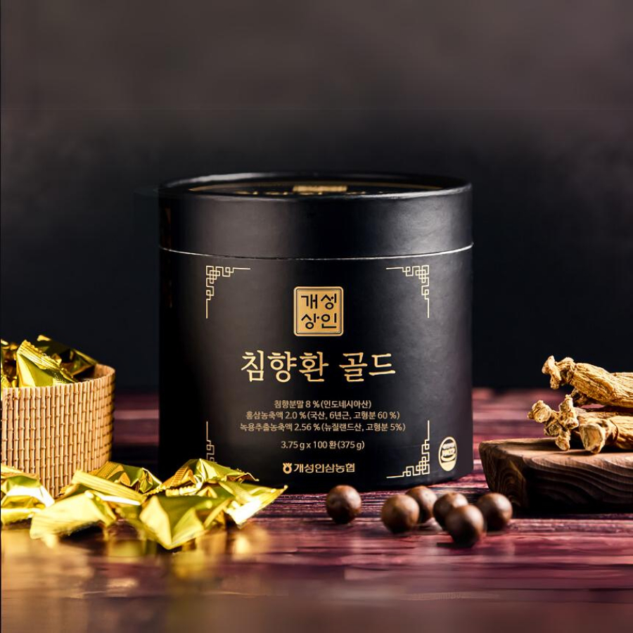 Hộp hồng sâm hoàn trầm hương và nhung hươu Gaeseong Sangin 100 viên