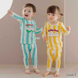 Cordi-i Bộ thun dài tay cao cấp cho bé Chuppy Duck Chuppy Frog Single Spandex Pijamas (23SS)-AB204 Bộ quần áo thời trang bé trai bé gái chính hãng Cordi Hàn Quốc