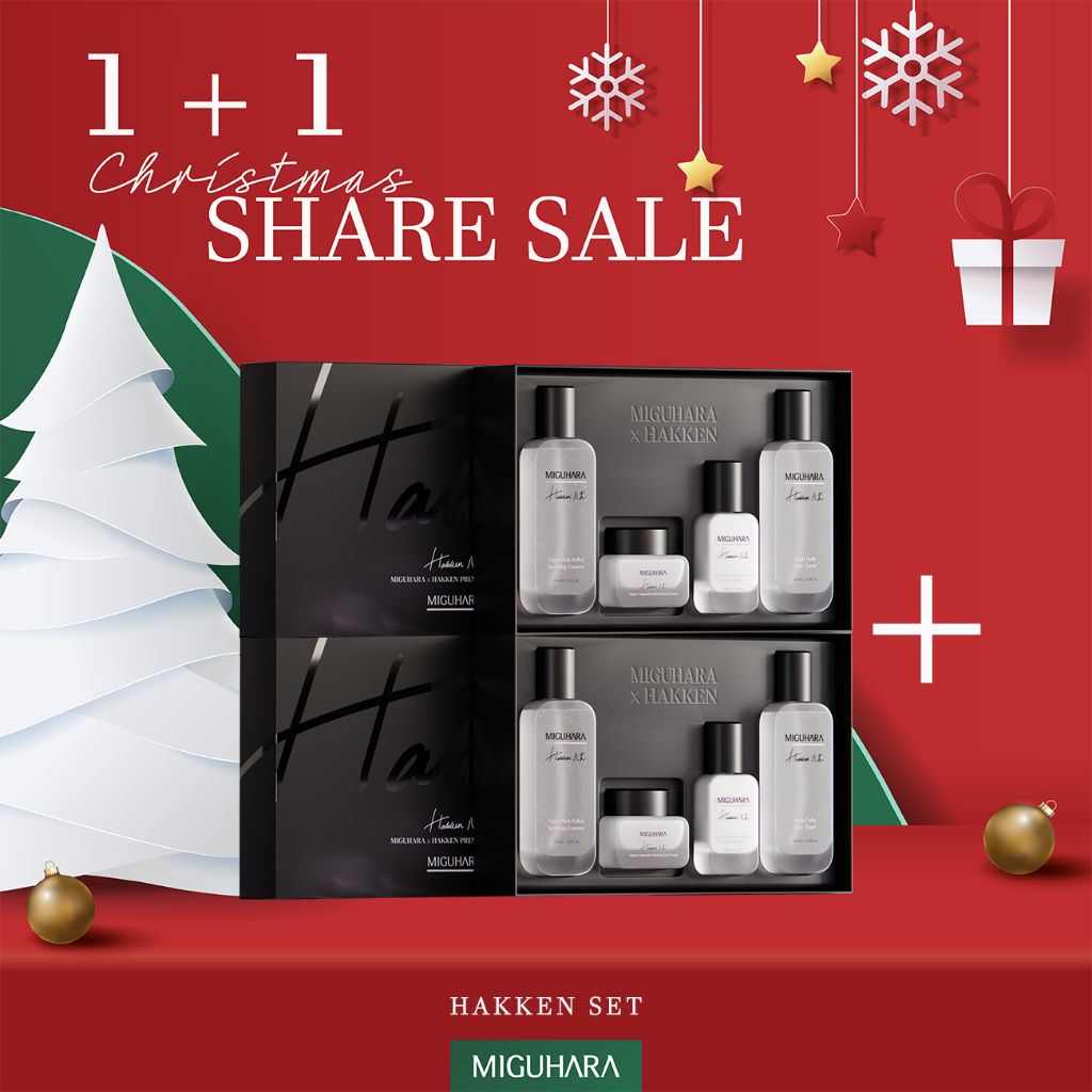 1+1 CHRISTMAS SHARE SALE Bộ Sản Phẩm MIGUHARA x HAKKEN 4 Món Cao Cấp Phiên Bản Giới Hạn