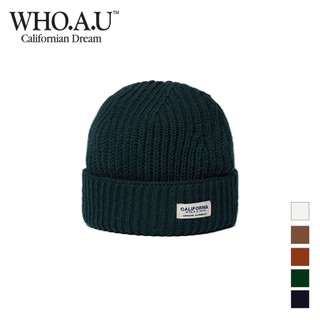 Mũ len who.a.u whhmd4t11a label short beanie