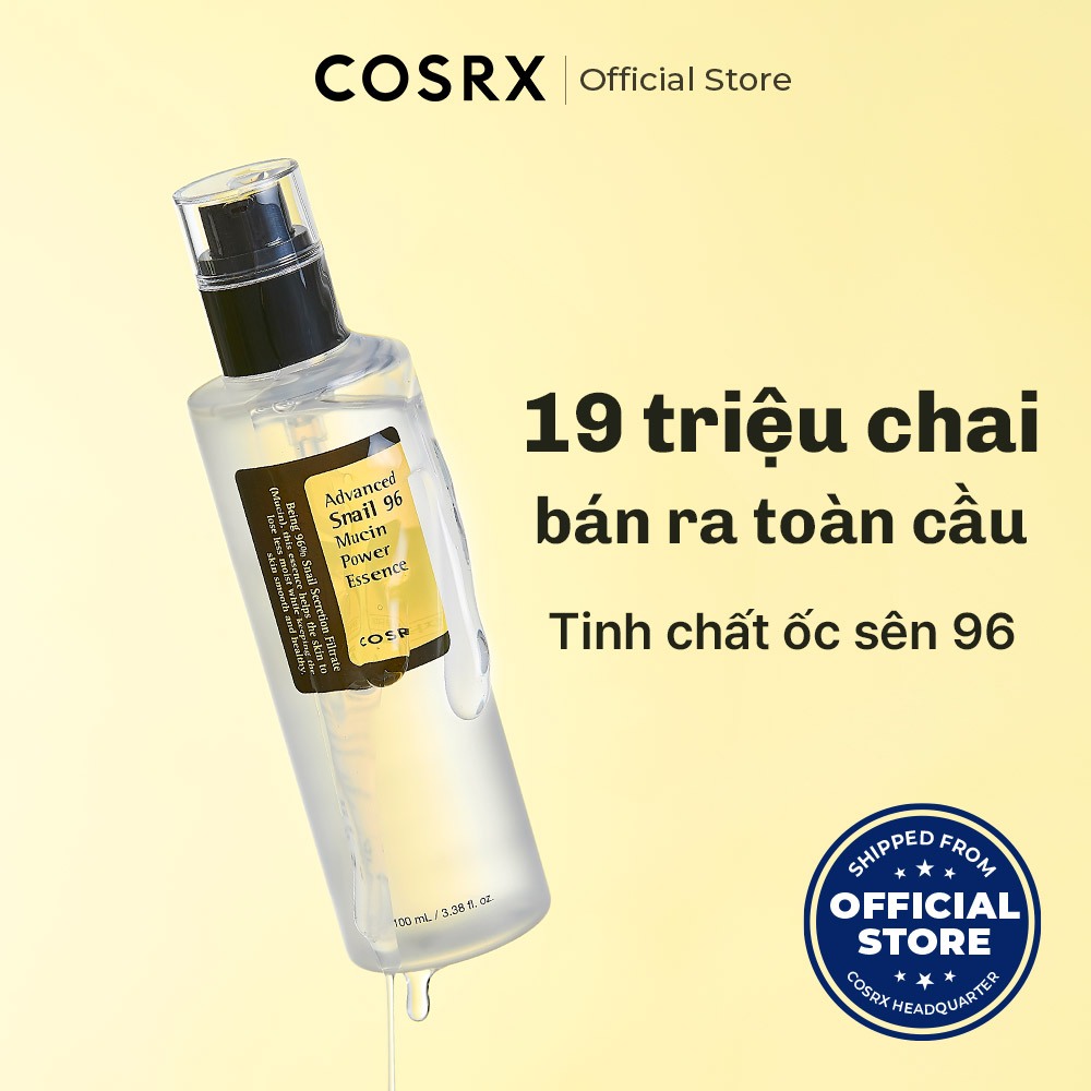 Tinh chất ốc sên COSRX 96 Mucin 100ml / 20ml hỗ trợ tái tạo dưỡng ẩm cho da