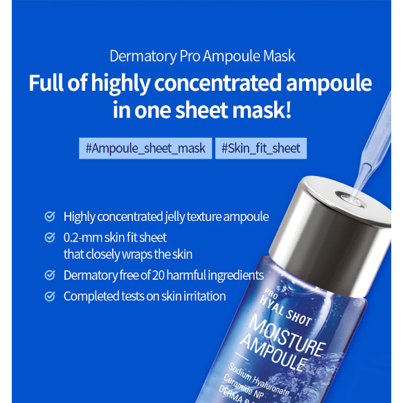 [DERMATORY] Pro Shot Ampoule Mask 5 Sheets 4 Type