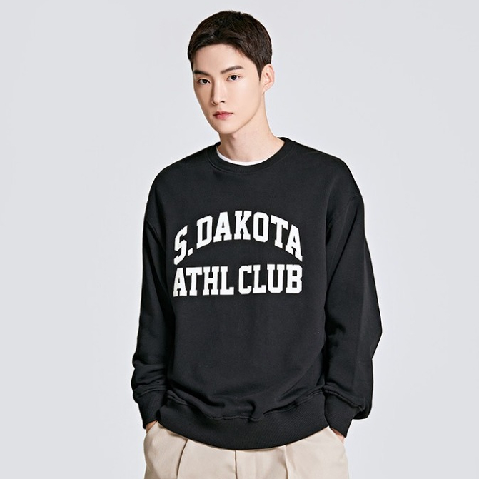 Áo sweater SPAO họa tiết Campus order chính hãng Hàn Quốc