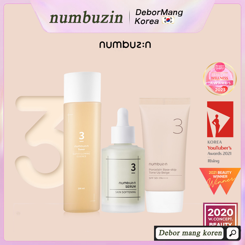 Numbuzin Số 3 (200ml) + Số 3 serum (50ml) + Kem Nâng Tông Số 3 (50ml)