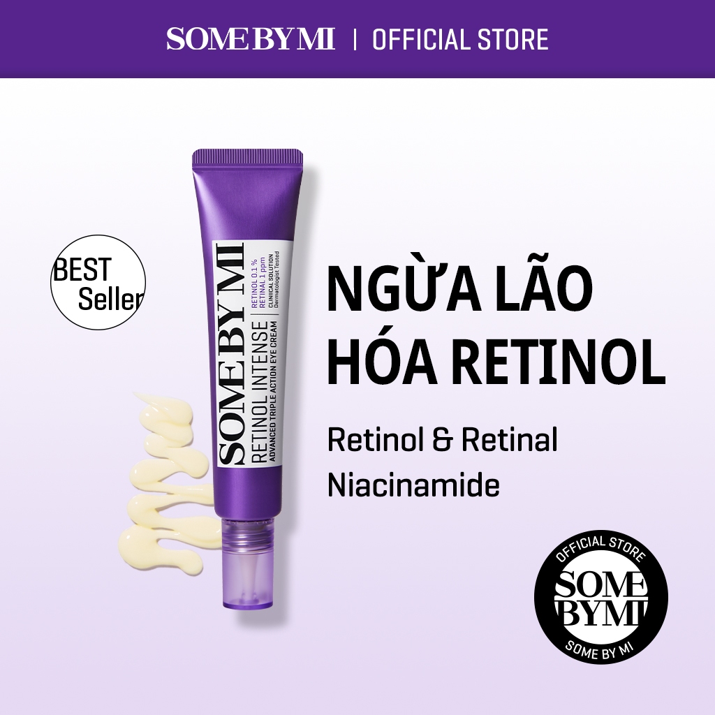 Kem mắt Retiinol 0.1% SOME BY MI Retinol Intense Advanced Triple Action Eye Cream 30ml