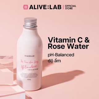 Kem dưỡng da ALIVELAB The True Love Story Of Emulsion (lotion) 200ml không gây kích ứng cấp nước bổ sung độ ẩm cho da khỏe mạnh