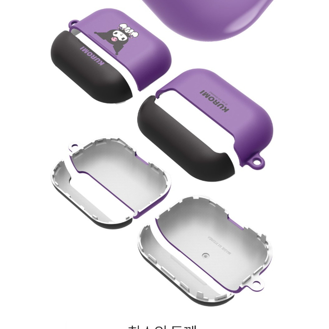 Sanrio Vỏ Cứng Bảo Vệ Hộp Đựng Tai Nghe airpods pro 2nd / airpods pro 1st} Có Móc Khóa Hình kuromi mymelody cinnamoroll Hai Tông Màu