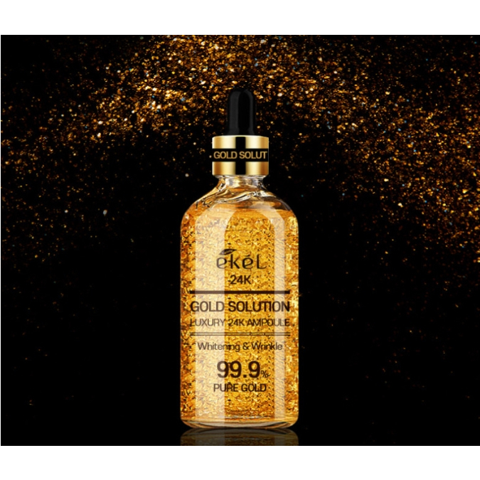Dung Dịch Vàng 24k ekel 100ml Sang Trọng % 24K Gold Ampoule gold essence Anti-Aging Moist Ampoule