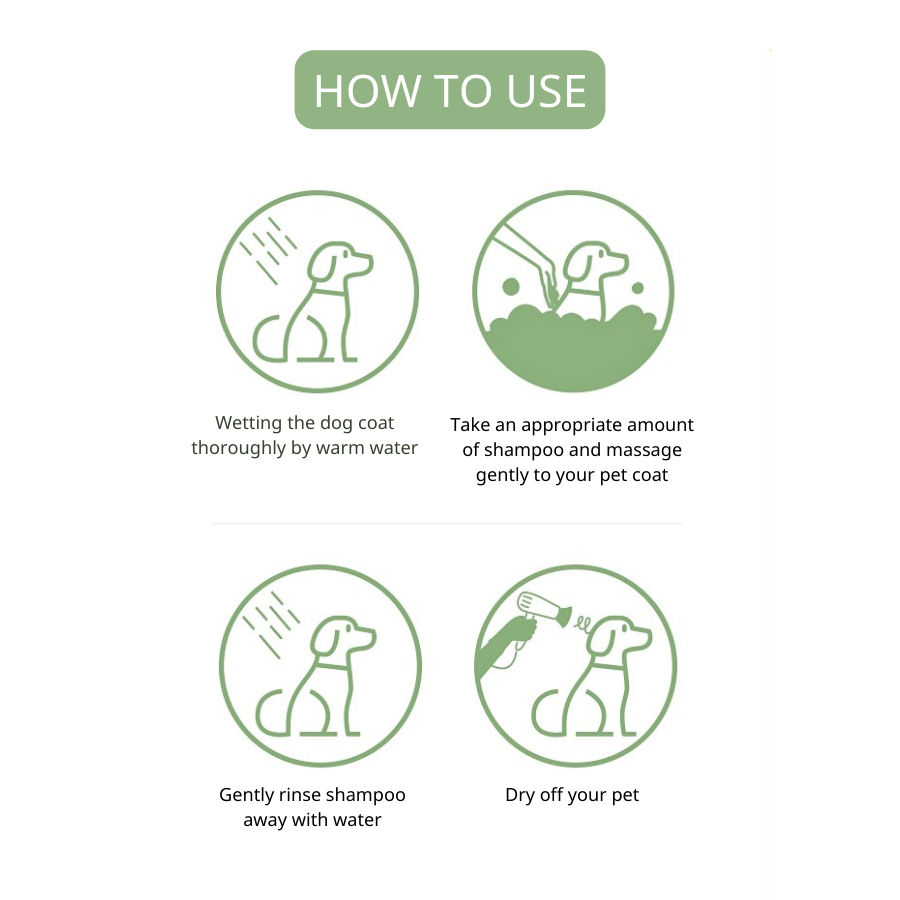 Sữa tắm chó mèo Pets Goods Hàn Quốc làm sạch, dịu da, khử mùi hôi chai 500ml